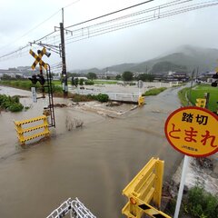 JR福知山線が大雨の…